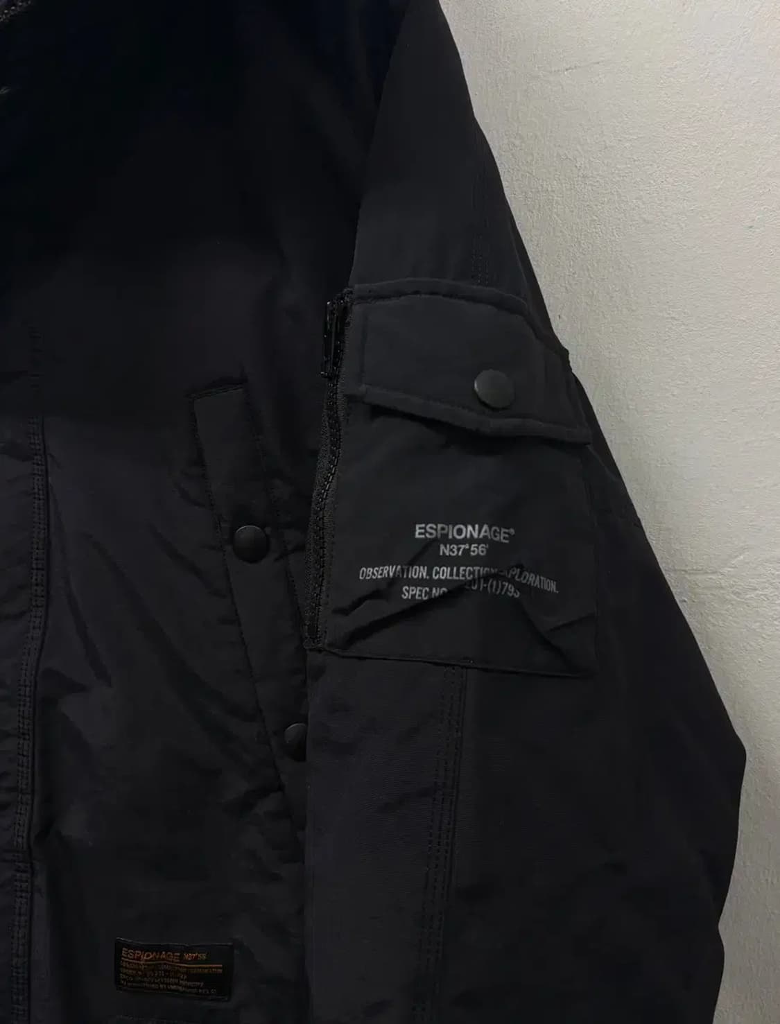 에스피오나지 블랙 후드 패딩 L 상품이미지5