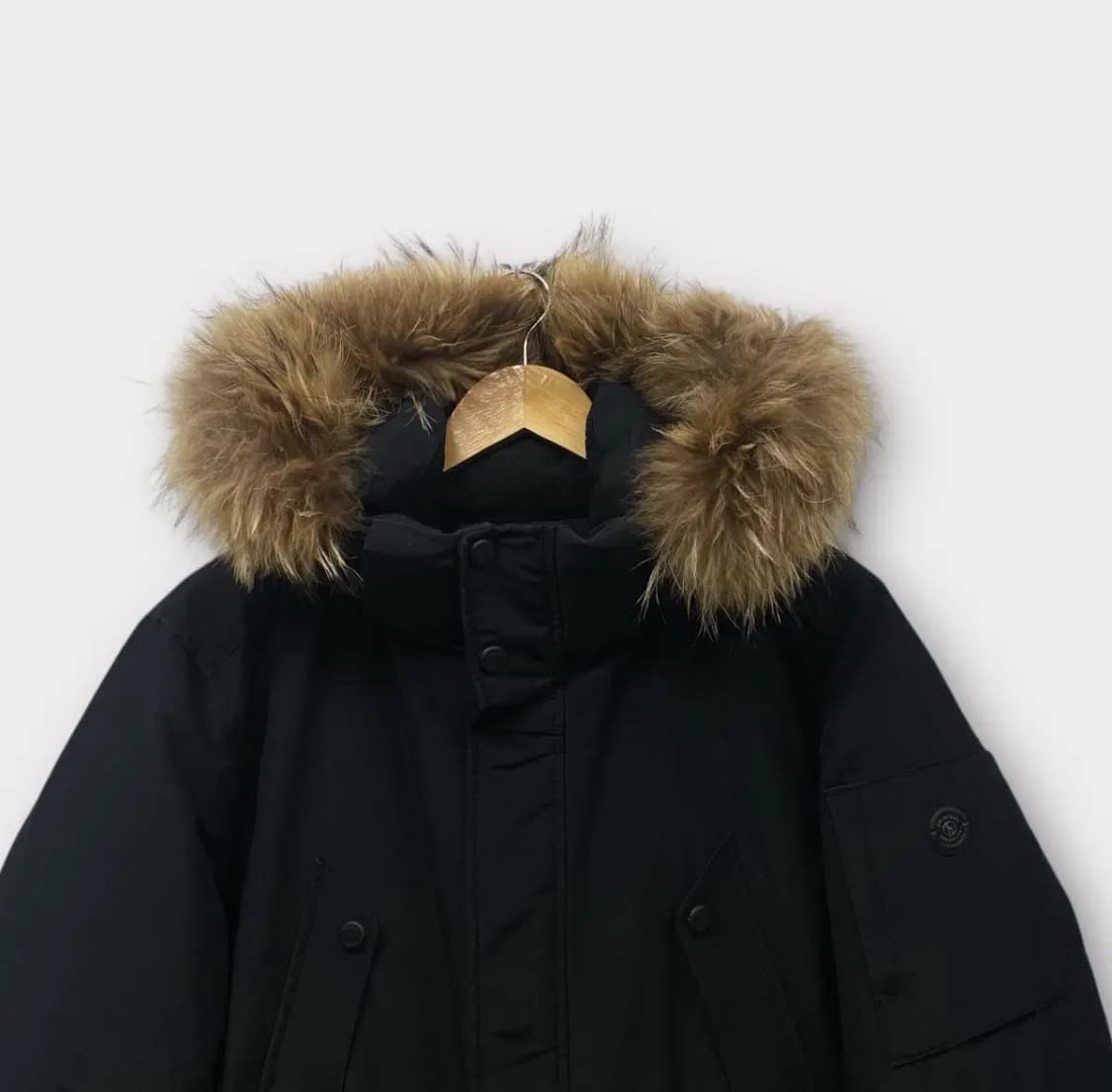 헤지스 HAZZYS 너구리털 패딩 L 상품이미지2