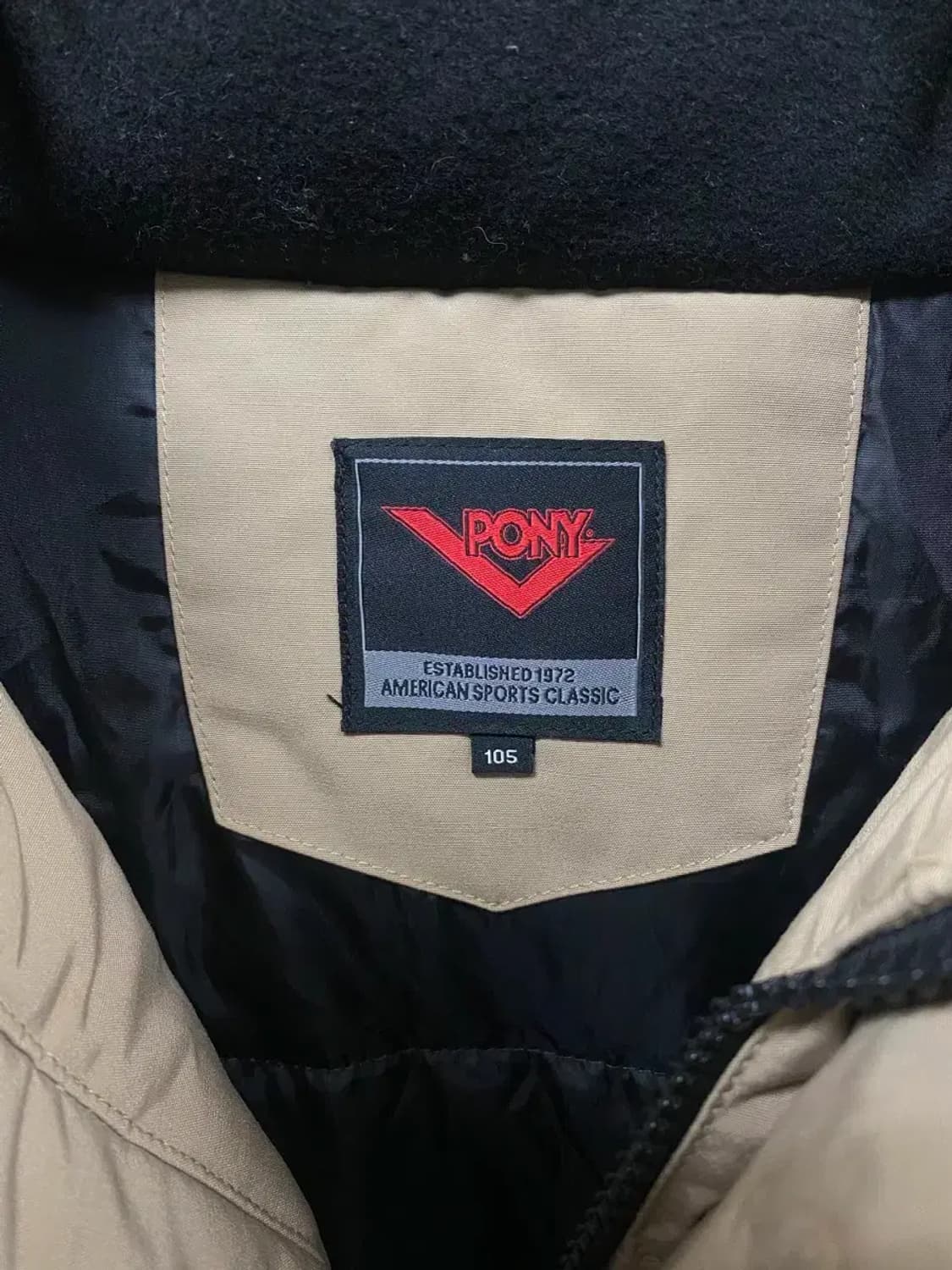 포니 pony 베이지 덕다운 패딩 XL 상품이미지5