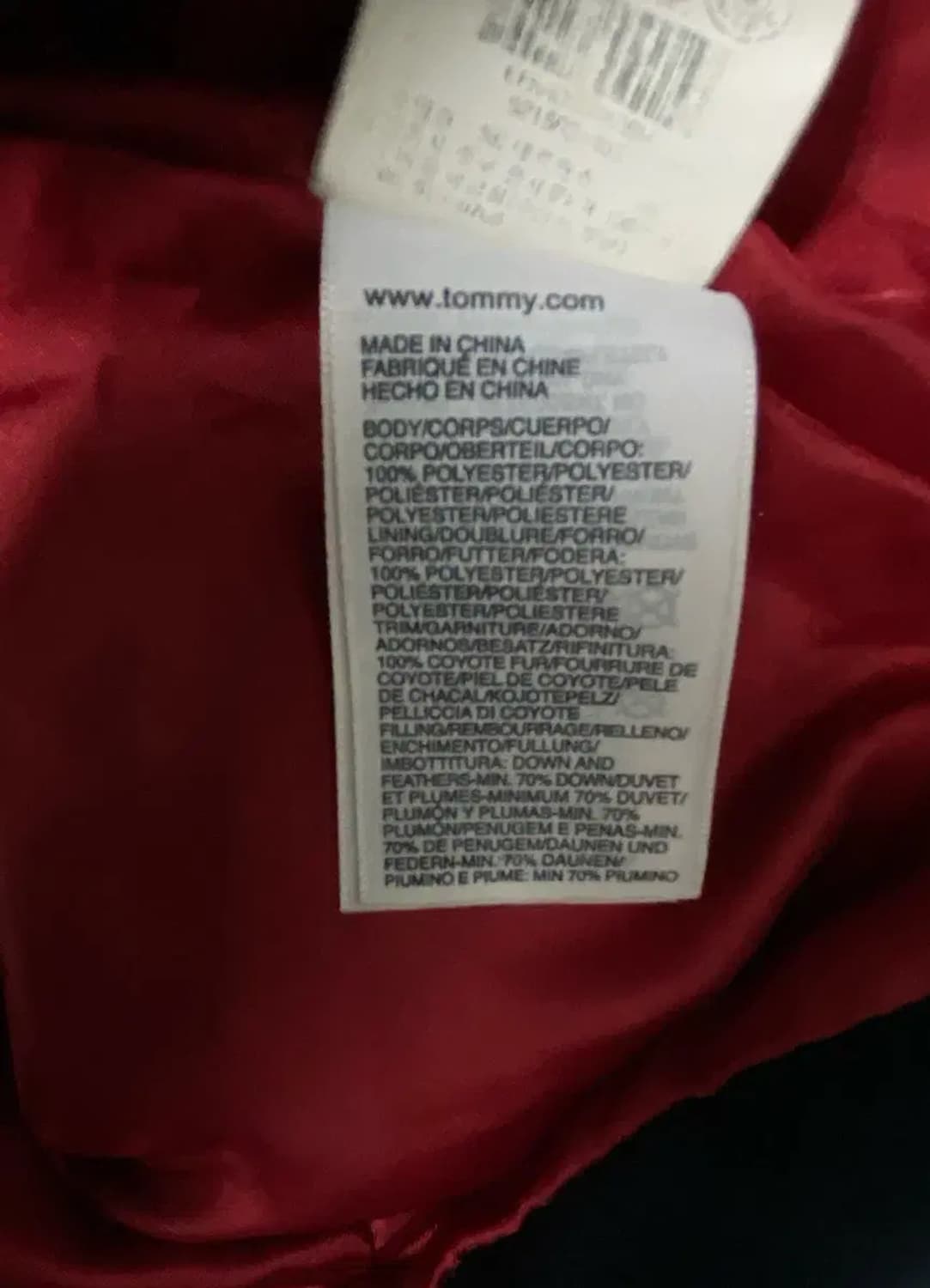 타미힐피거 덕다운 네이비 패딩 M 상품이미지6