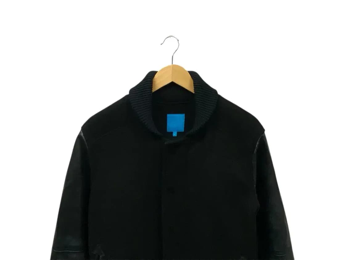 블랙 가죽 소매 스타디움 자켓 L 상품이미지2