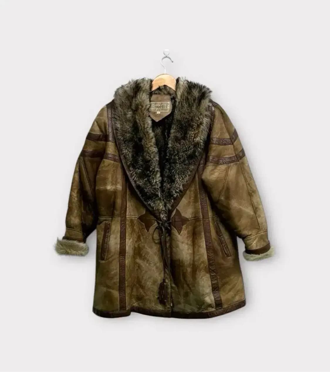 캄파넬라 리얼 양털 양가죽 빈티지 무스탕 XL 상품이미지1