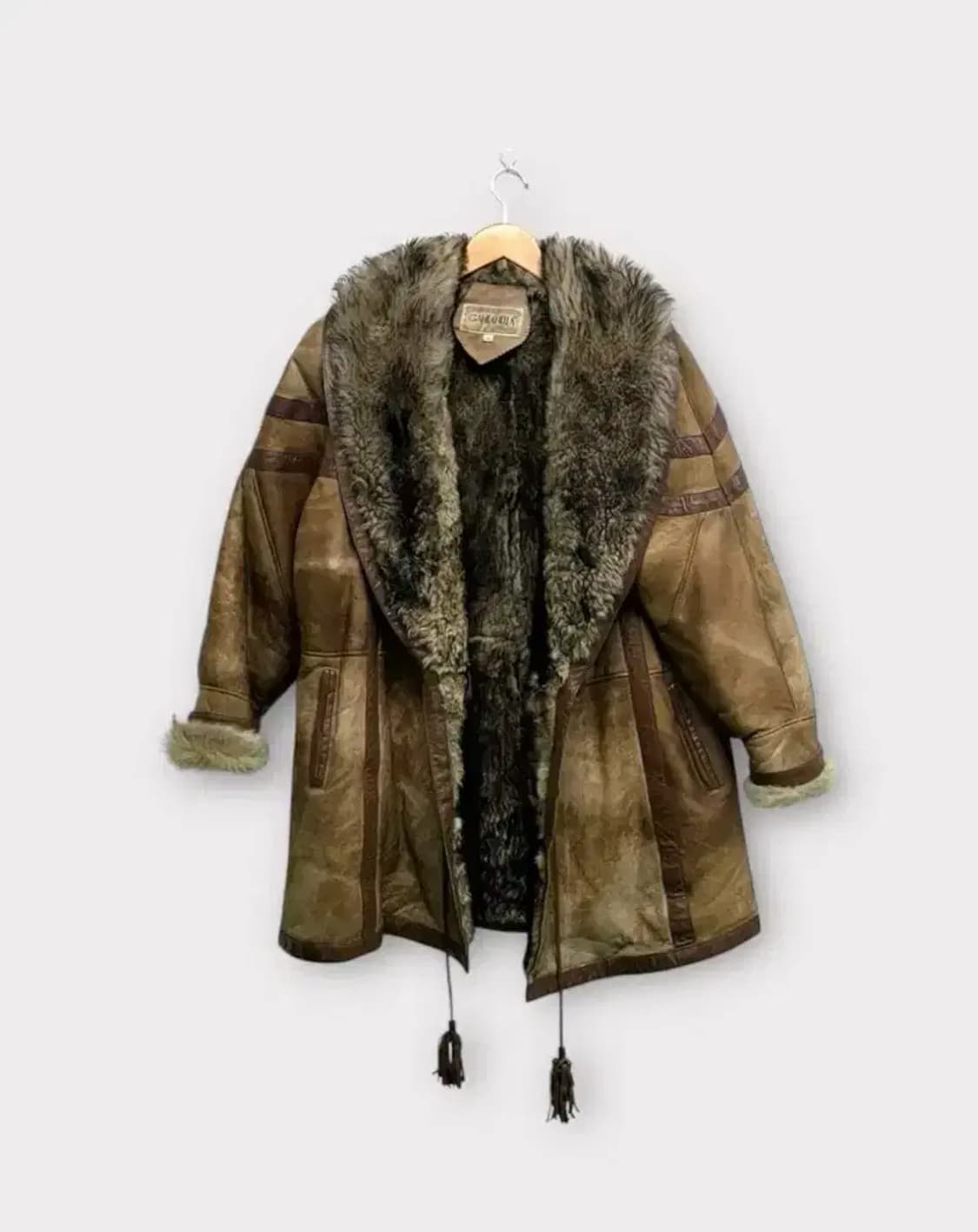 캄파넬라 리얼 양털 양가죽 빈티지 무스탕 XL 상품이미지2