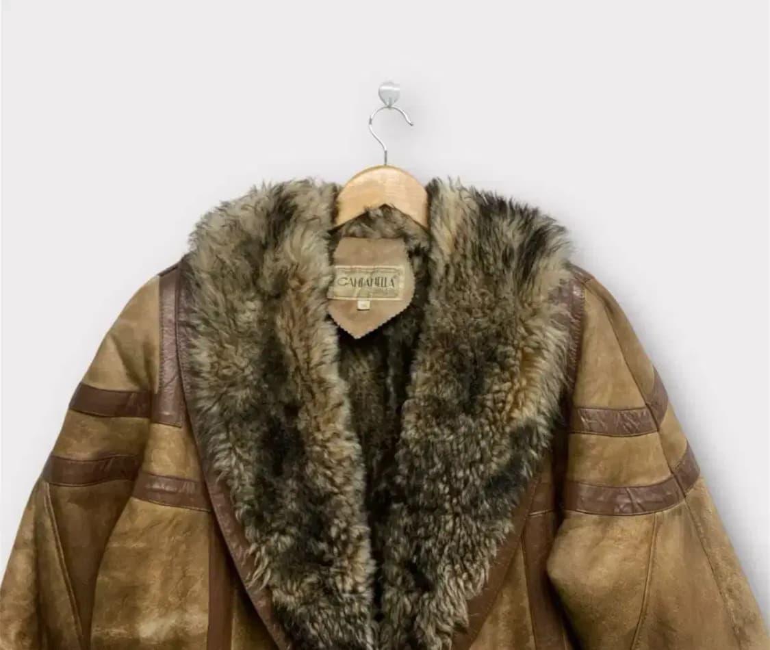 캄파넬라 리얼 양털 양가죽 빈티지 무스탕 XL 상품이미지3