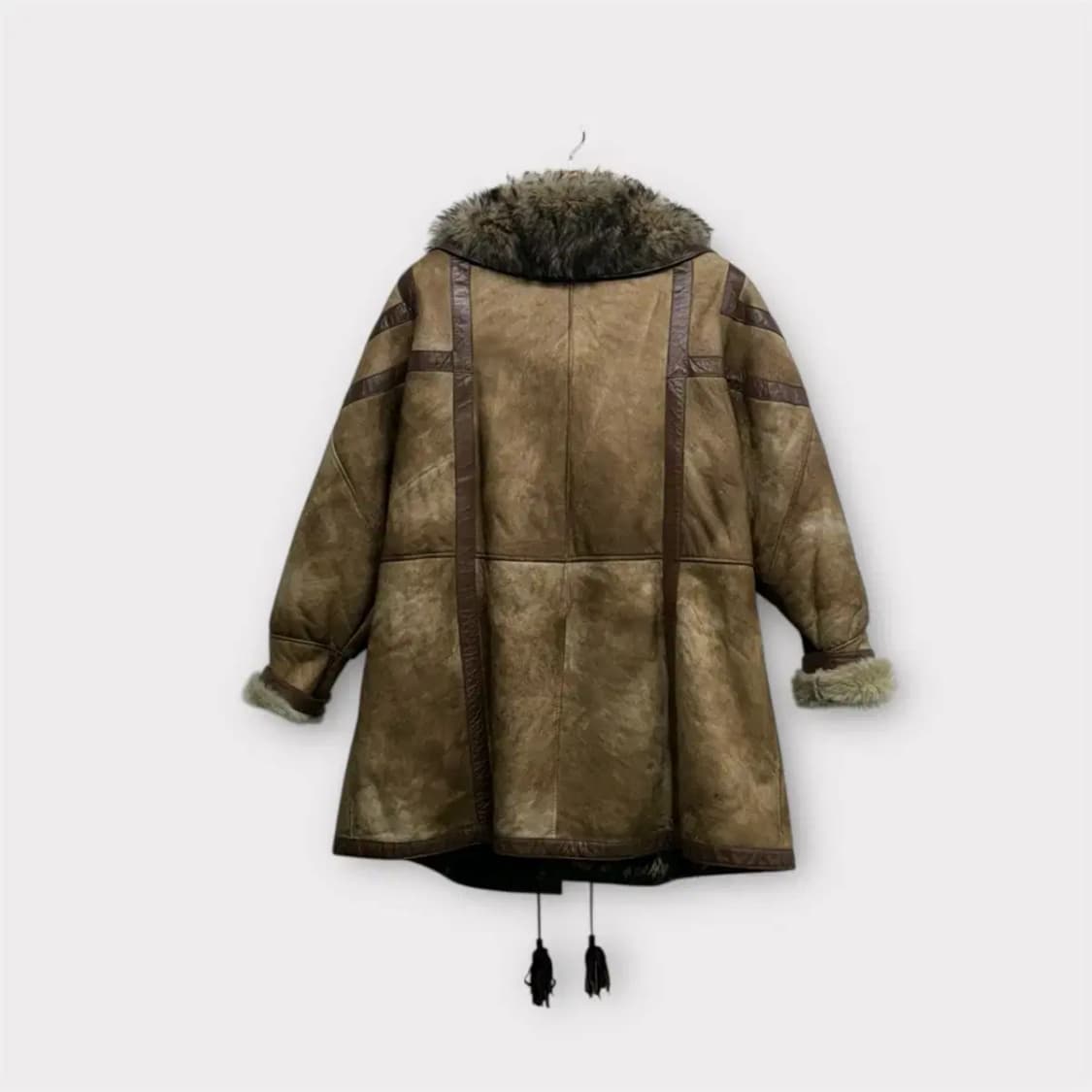 캄파넬라 리얼 양털 양가죽 빈티지 무스탕 XL 상품이미지4