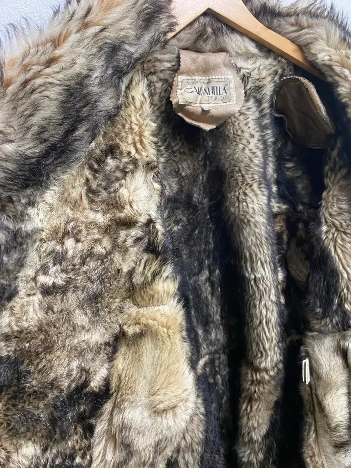 캄파넬라 리얼 양털 양가죽 빈티지 무스탕 XL 상품이미지6