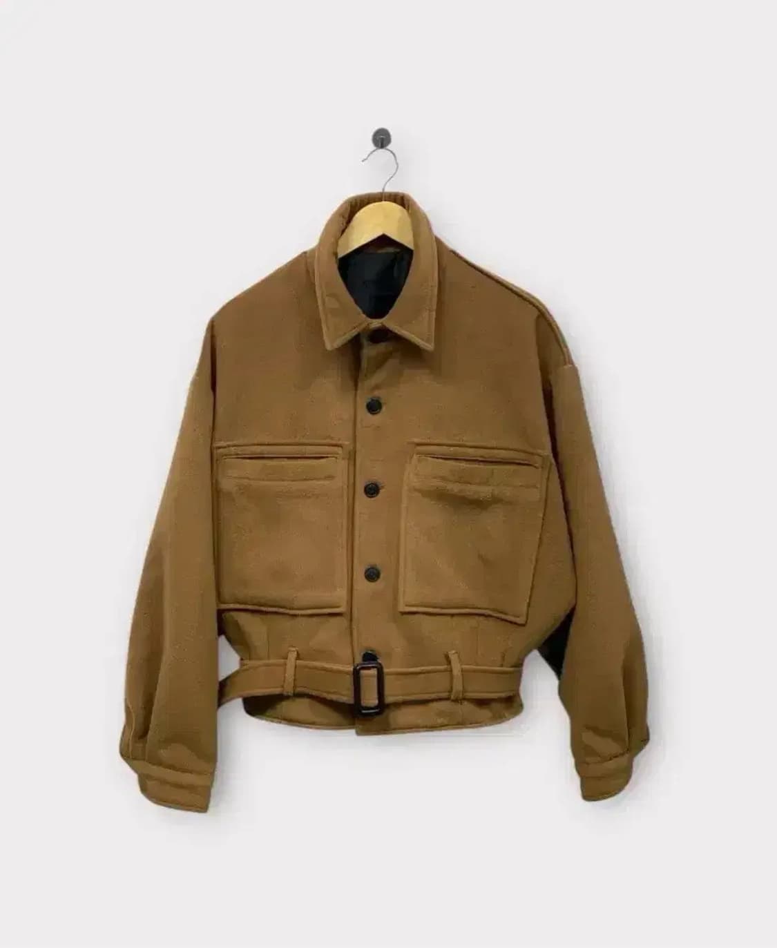 카멜 모직 벨트 옴므자켓 L 상품이미지1