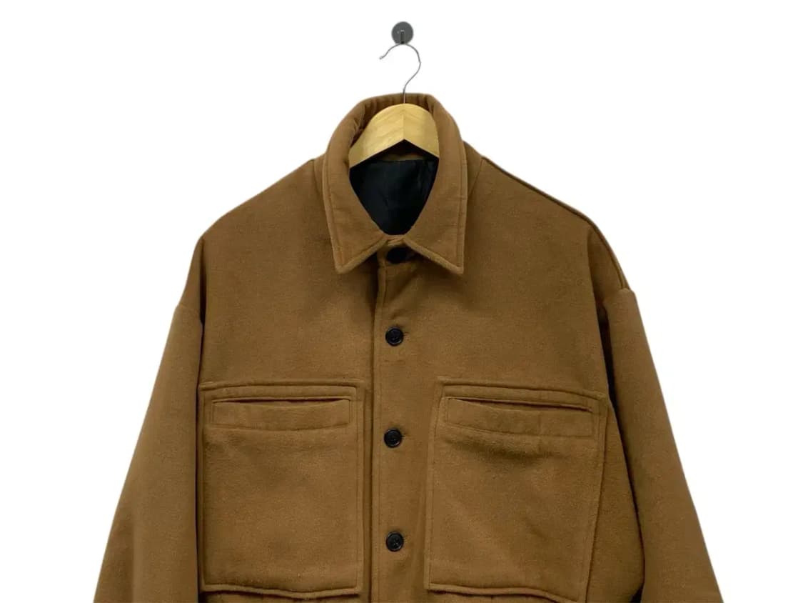 카멜 모직 벨트 옴므자켓 L 상품이미지3