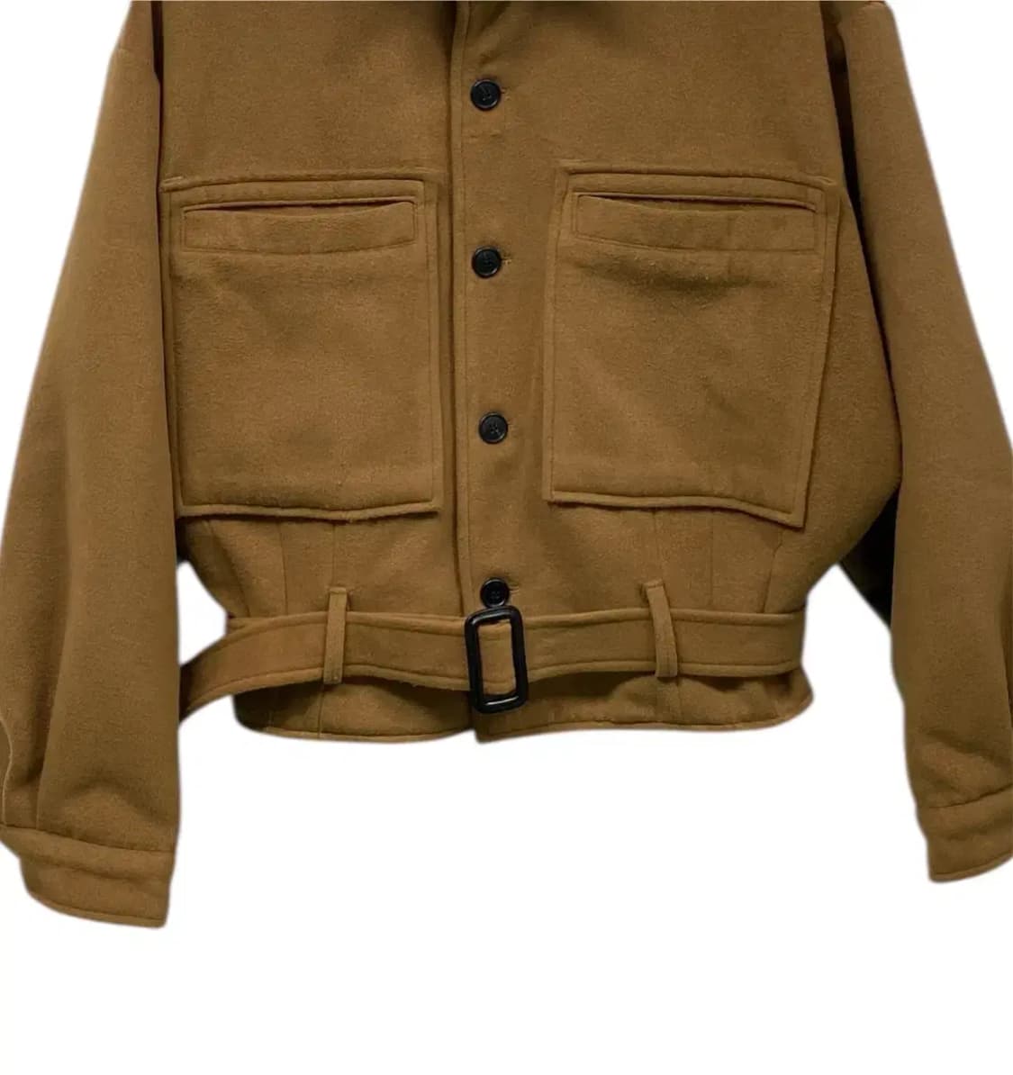 카멜 모직 벨트 옴므자켓 L 상품이미지4