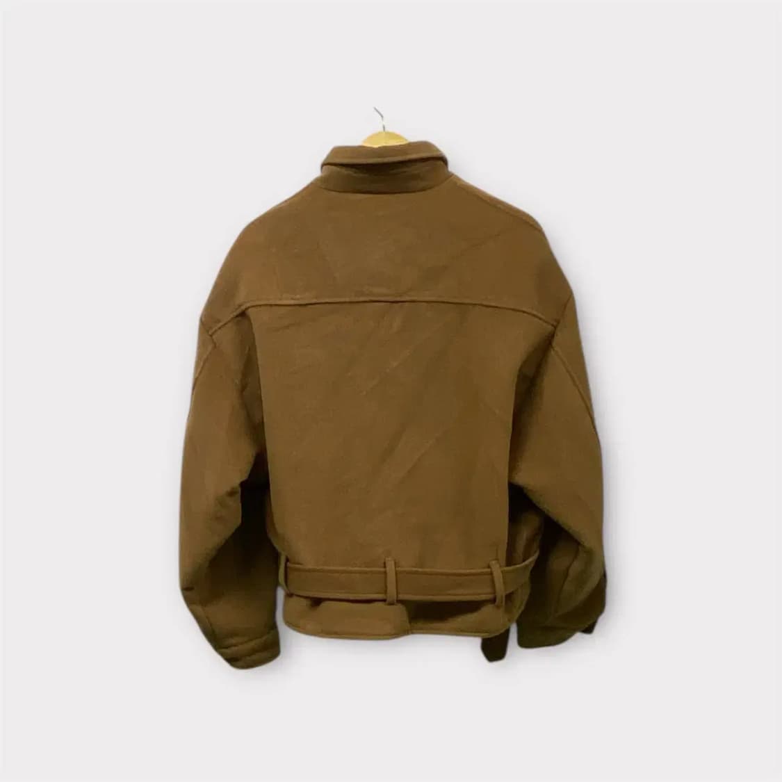 카멜 모직 벨트 옴므자켓 L 상품이미지5