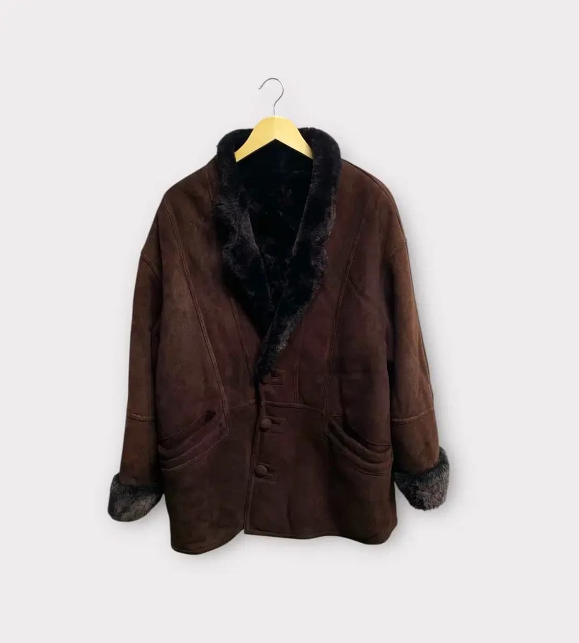 양가죽 브라운 무스탕 빈티지 점퍼 M-L 상품이미지1
