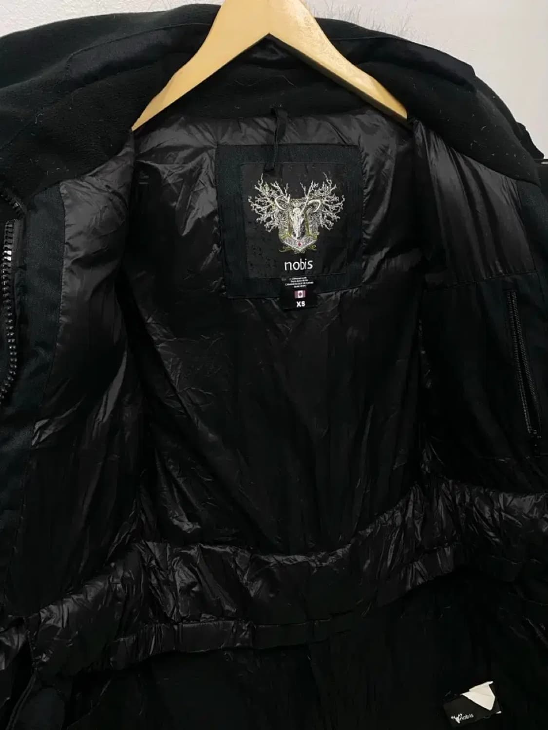 노비스 nobis. 쉬라 블랙 롱패딩 XS 상품이미지4