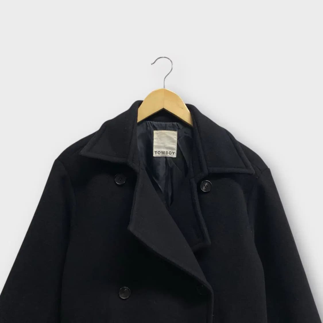 톰보이 블랙 코트 free 상품이미지2