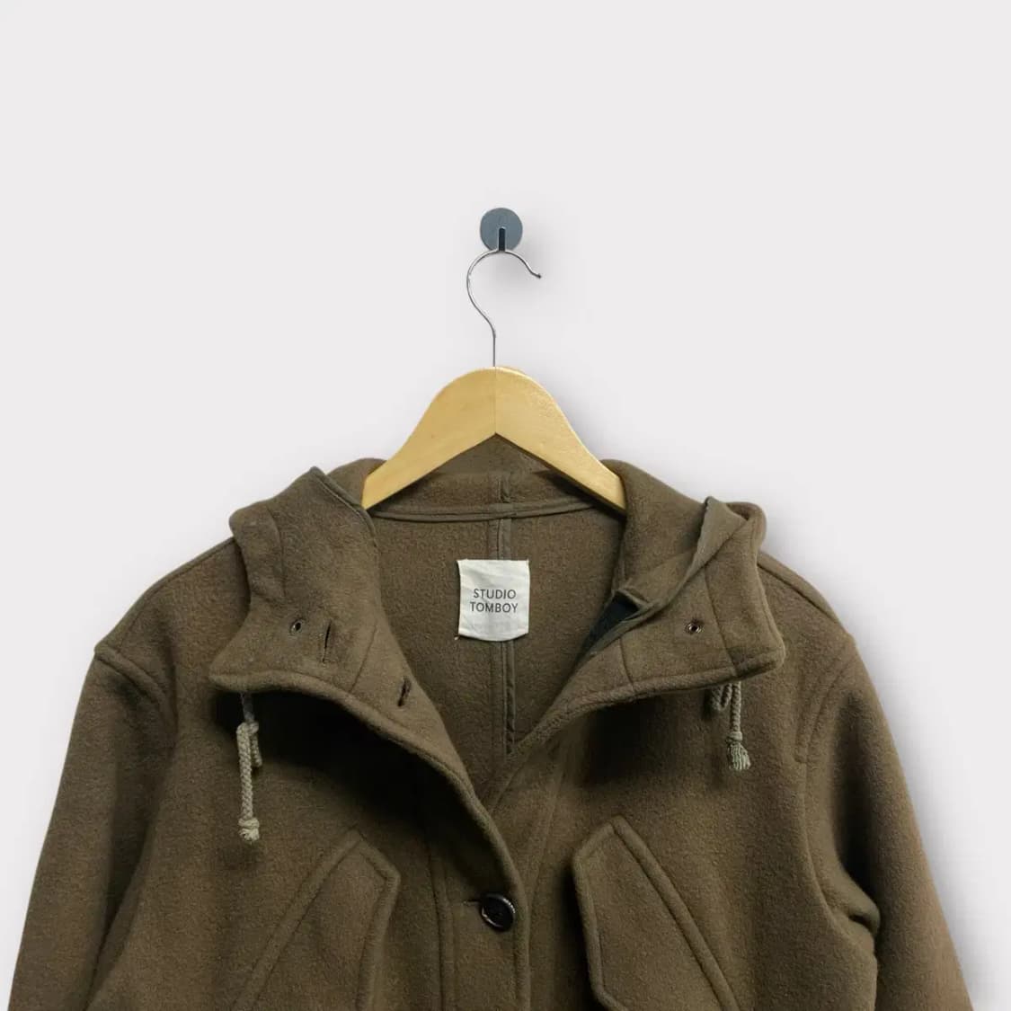스튜디오 톰보이 울 후드 코트 free 상품이미지3