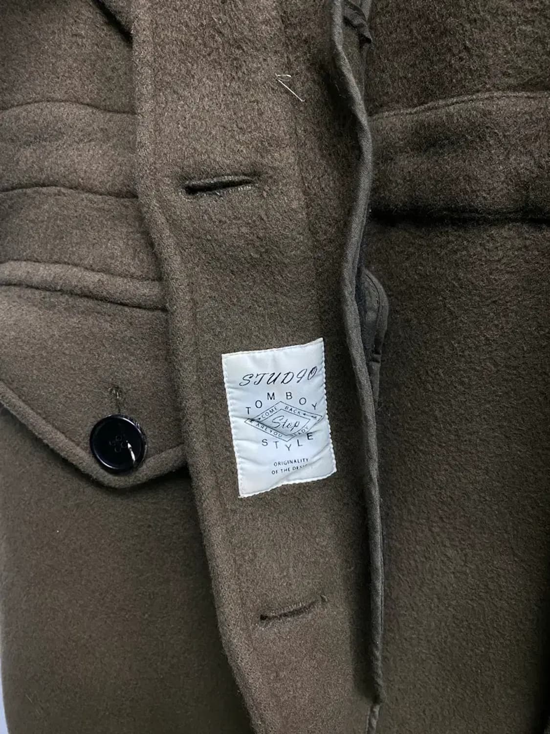 스튜디오 톰보이 울 후드 코트 free 상품이미지5