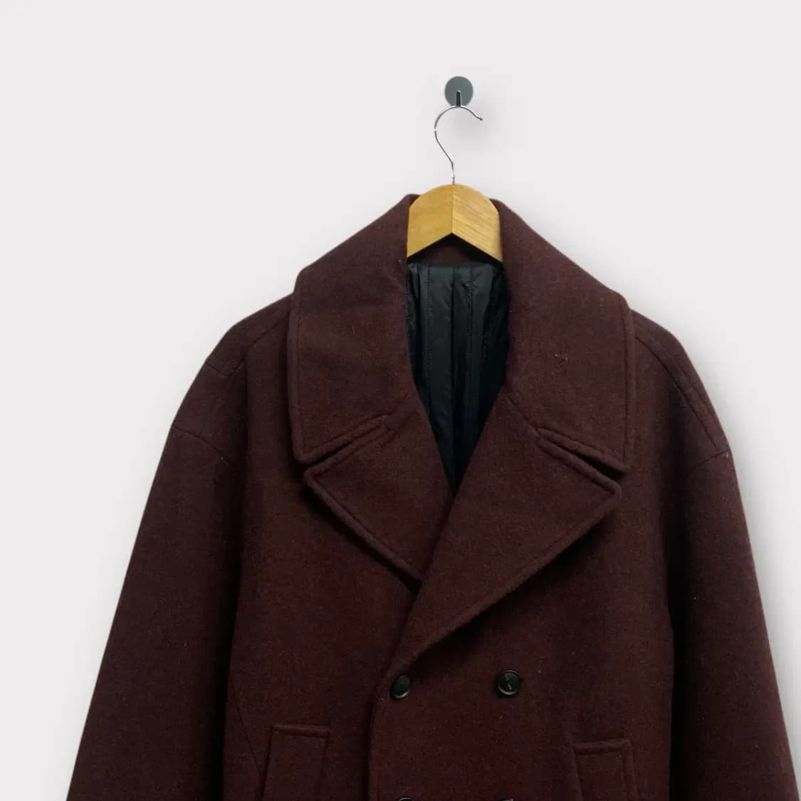 메종미네드 캐시미어 블렌드 버건디 코트 S-L 상품이미지2