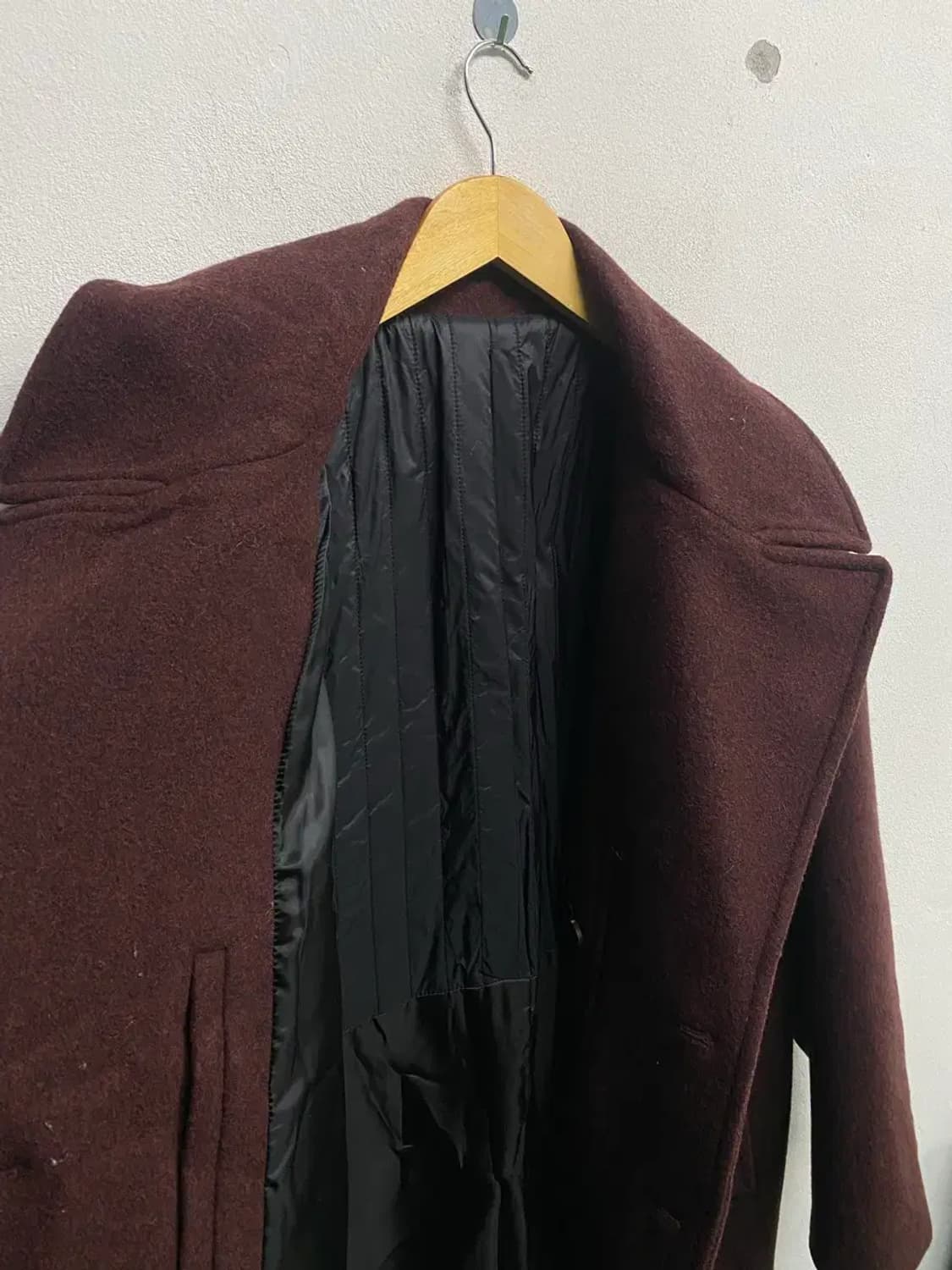 메종미네드 캐시미어 블렌드 버건디 코트 S-L 상품이미지5