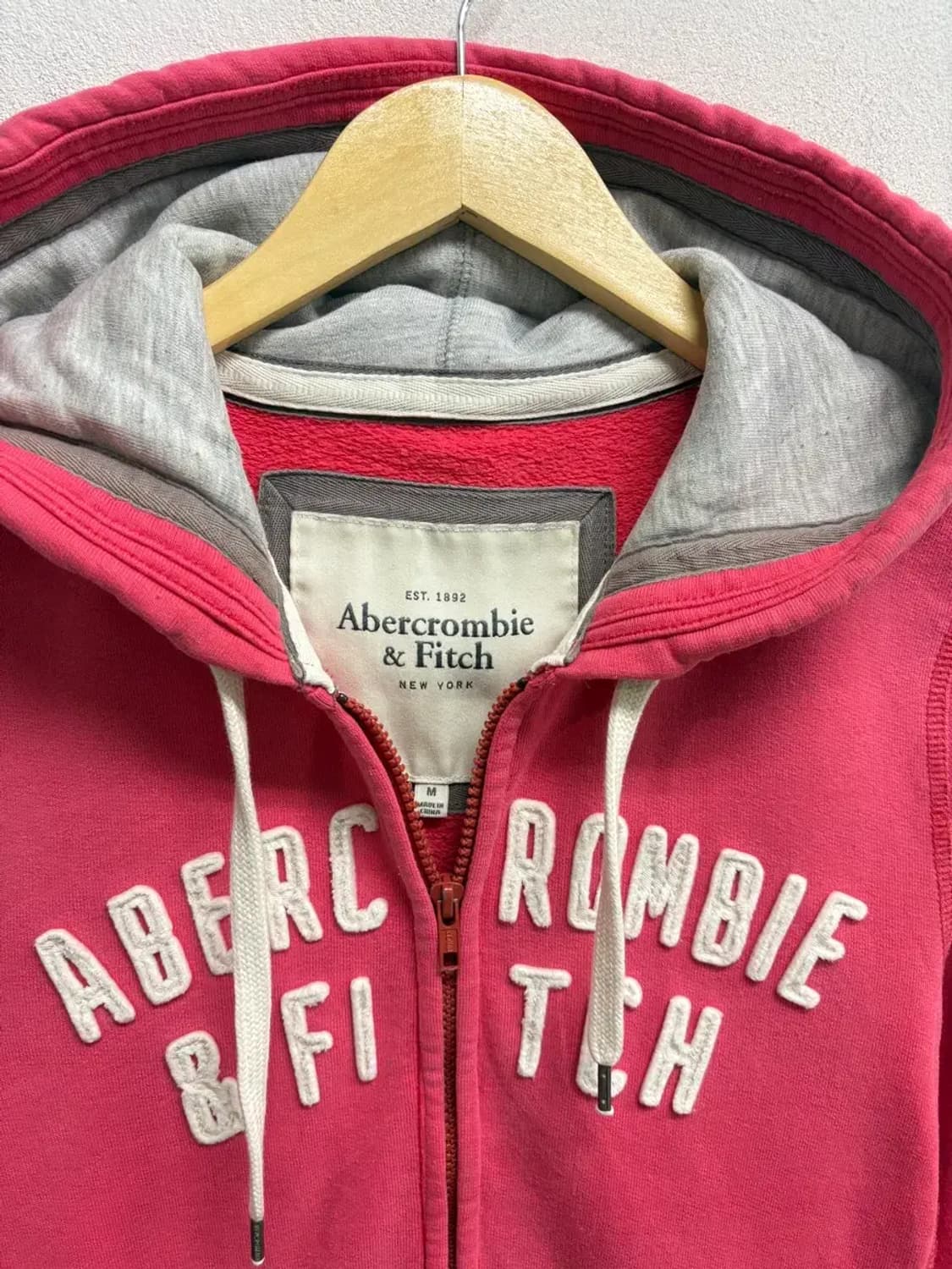 아베크롬비 핑크 후드집업 M 상품이미지4