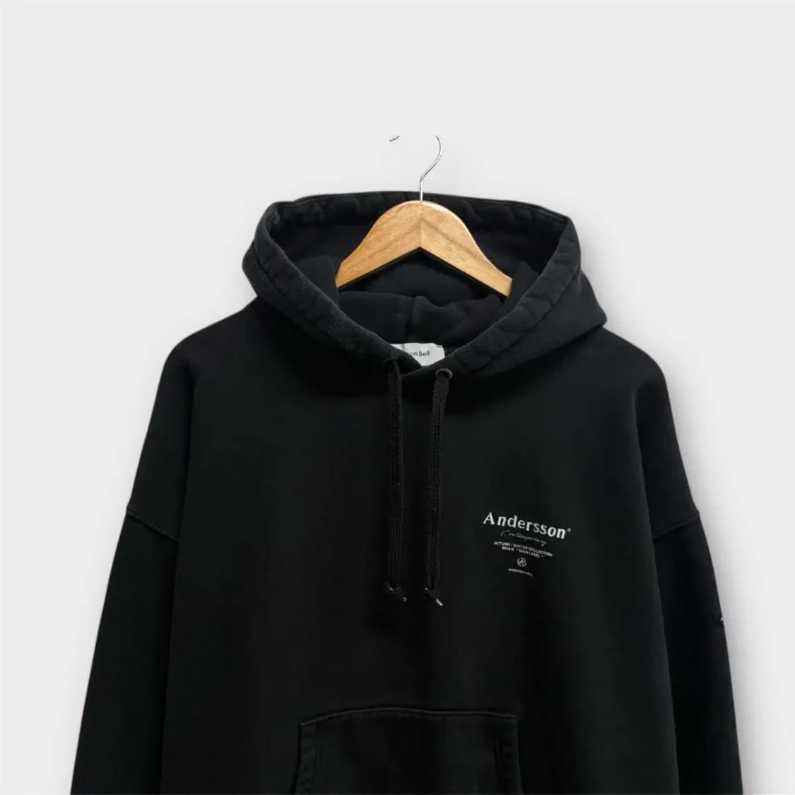 앤더슨벨 로고 블랙 후드티 L 상품이미지2