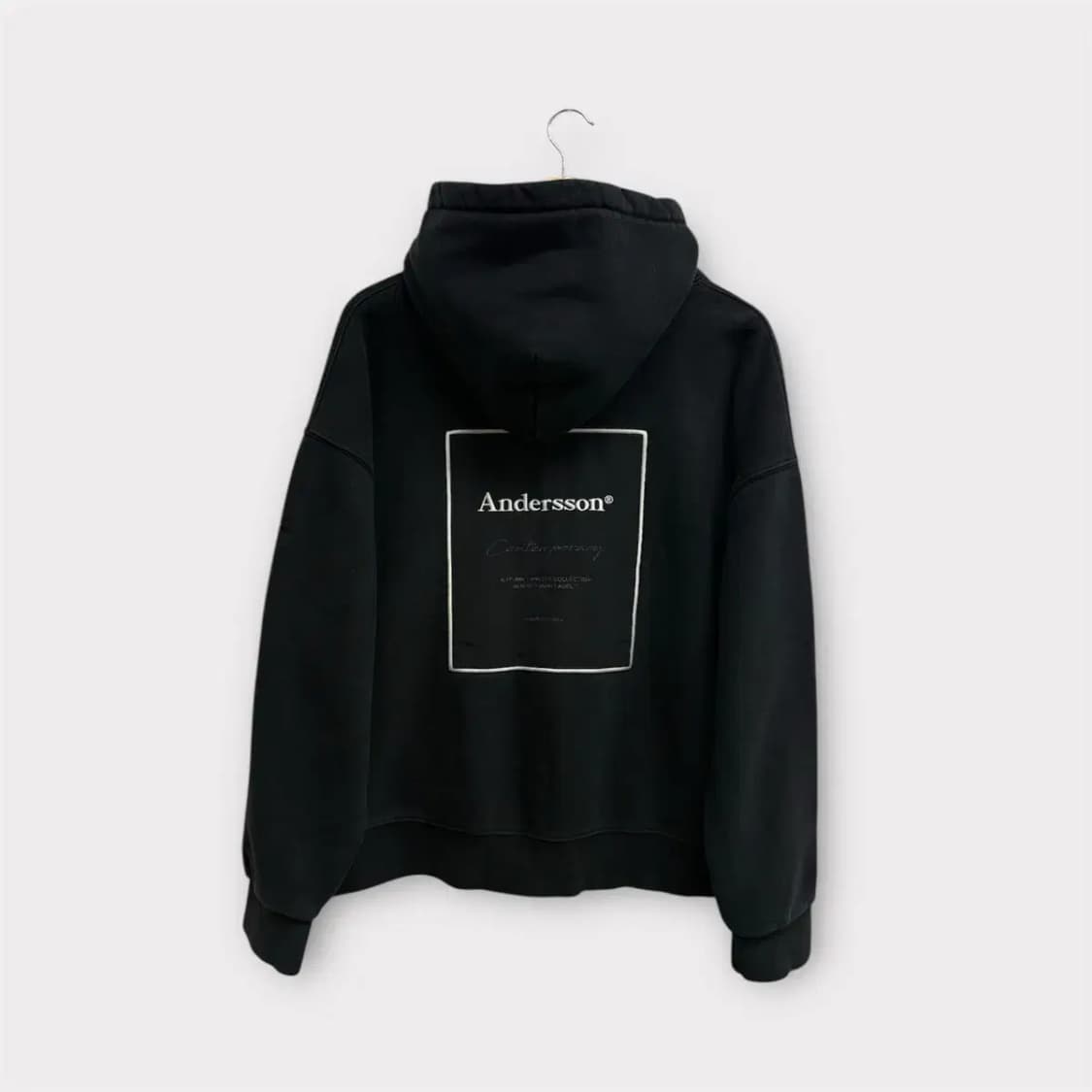 앤더슨벨 로고 블랙 후드티 L 상품이미지4
