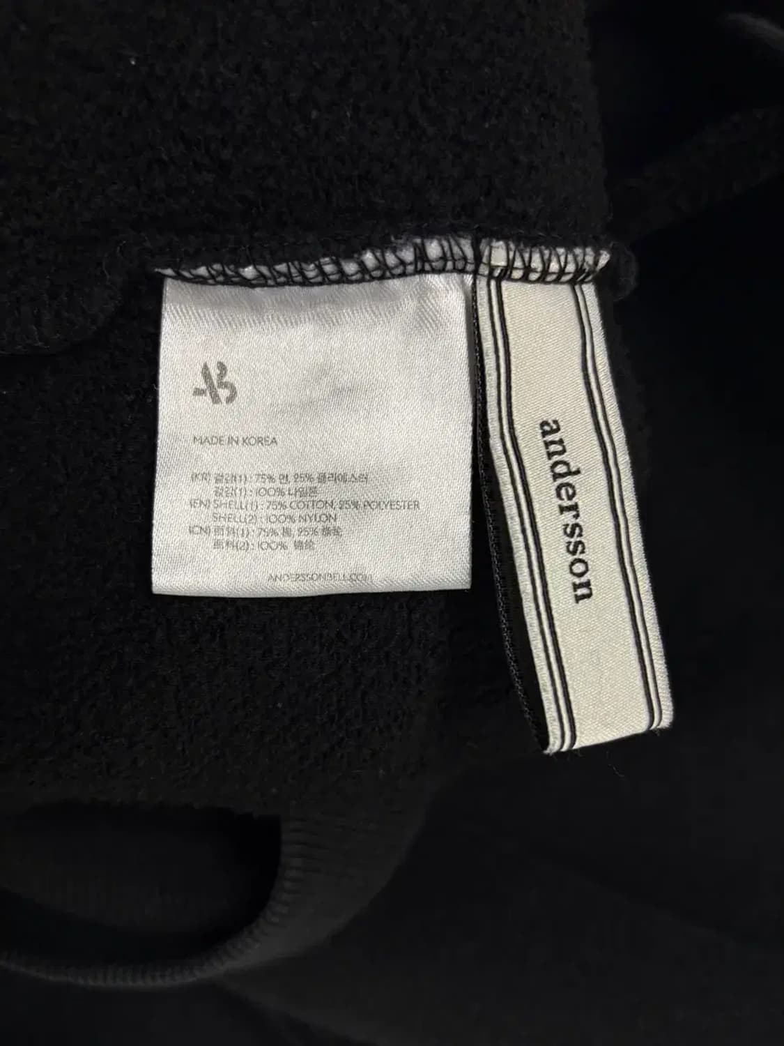 앤더슨벨 로고 블랙 후드티 L 상품이미지6