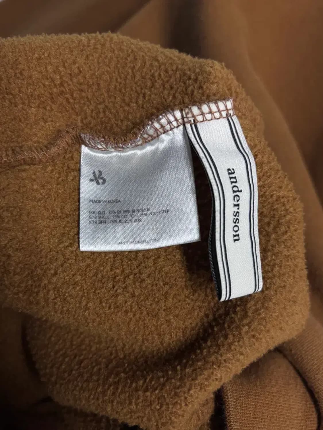 앤더슨벨 빅로고 기모 스웻셔츠 맨투맨 M 상품이미지5