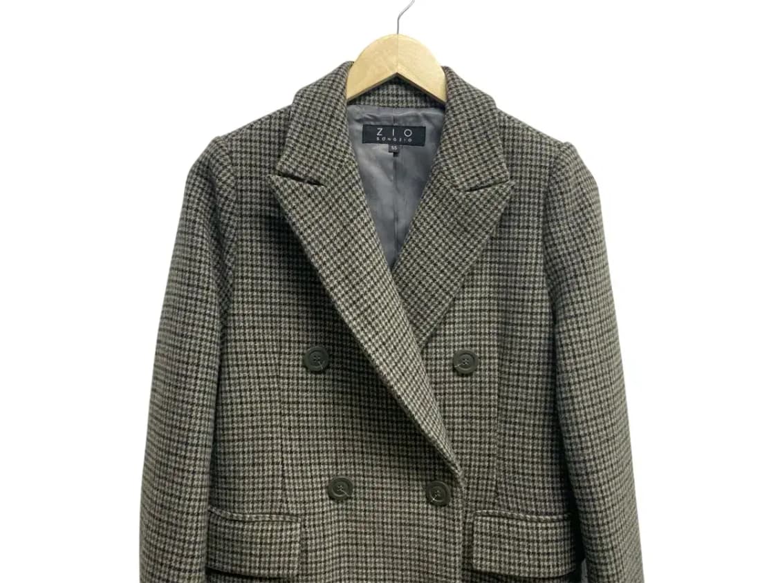 지오송지오 체크 더블코트 55 상품이미지2