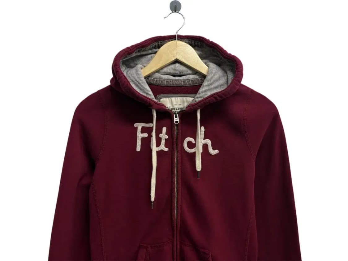 아베크롬비 버건디 후드집업 M 상품이미지2