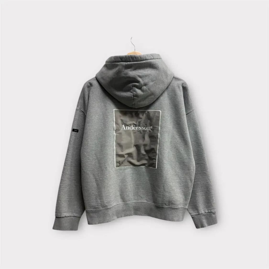 앤더슨벨 그레이 기모 후드티 L 상품이미지1