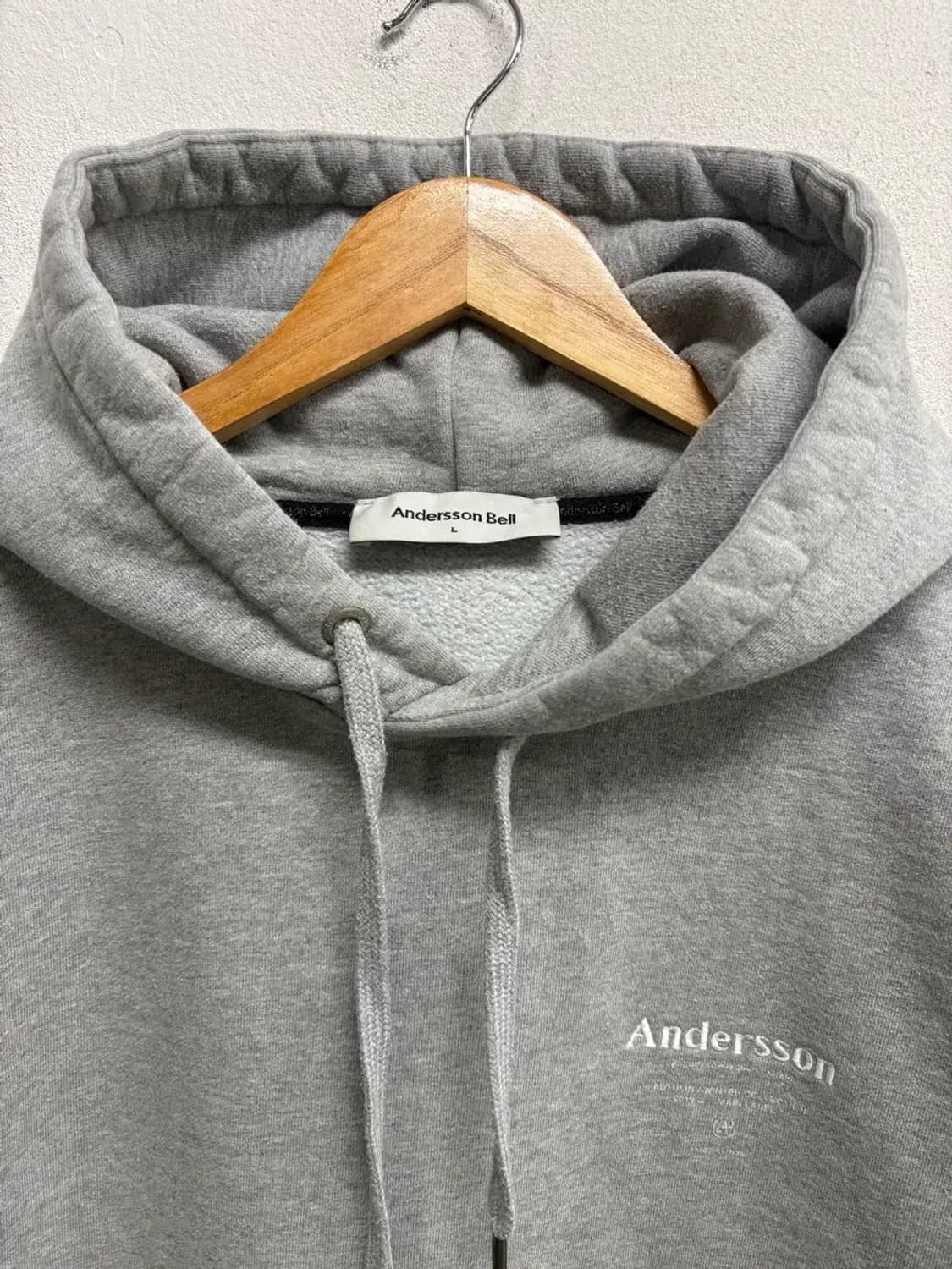 앤더슨벨 그레이 기모 후드티 L 상품이미지5