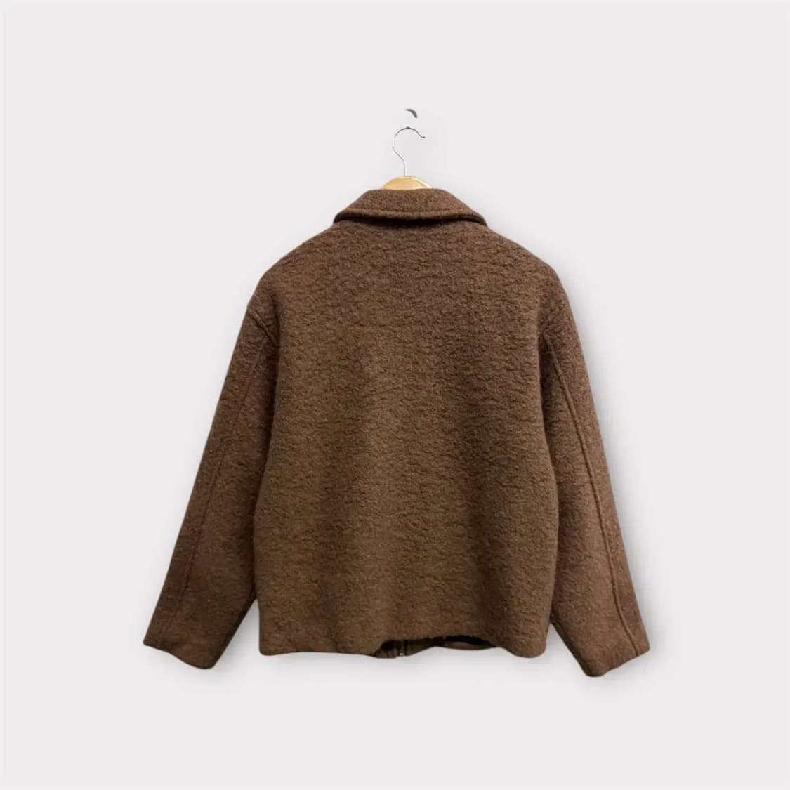 앤드모어 투포켓 브라운 모직 블루종 M 상품이미지3