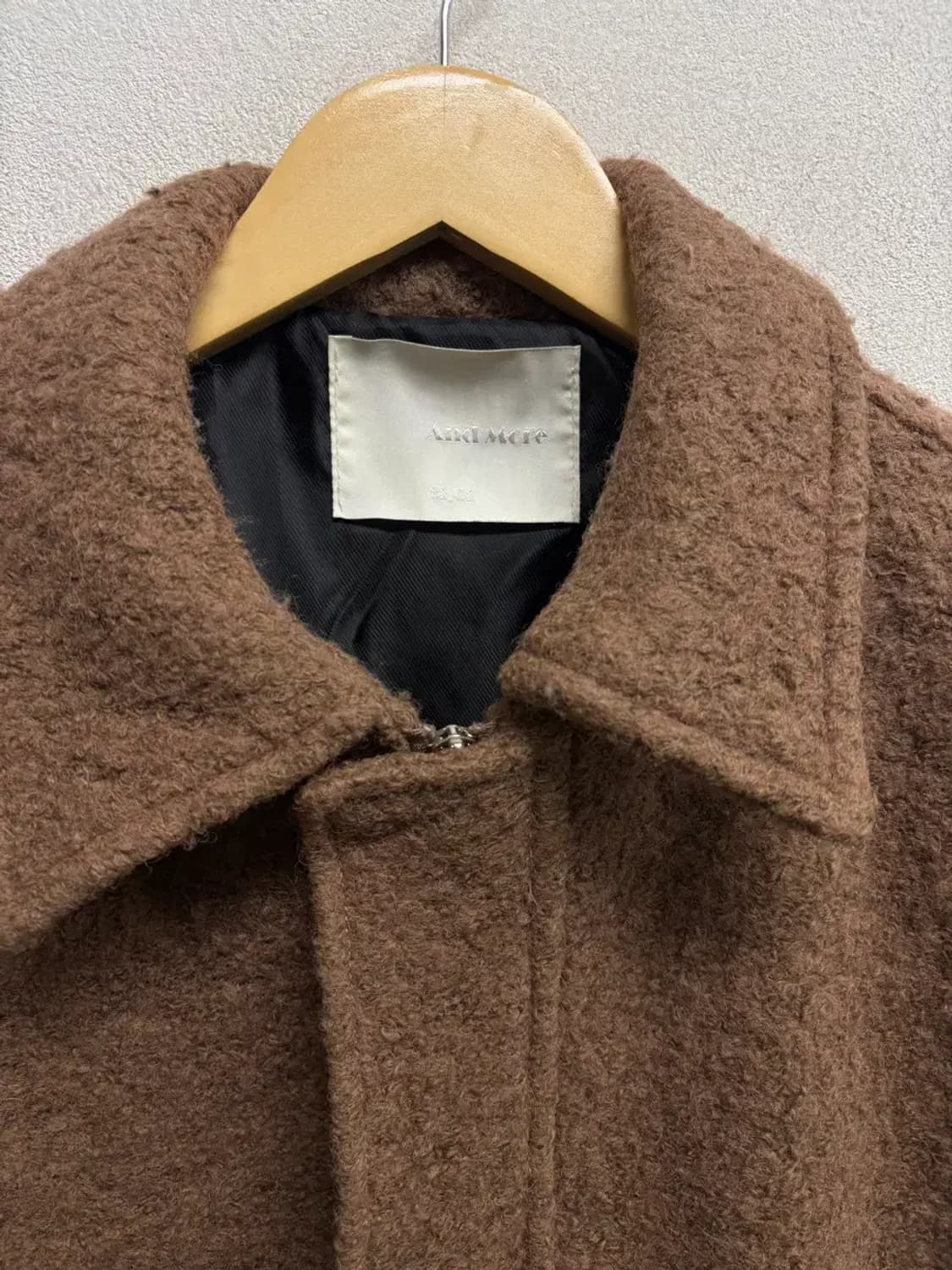 앤드모어 투포켓 브라운 모직 블루종 M 상품이미지4