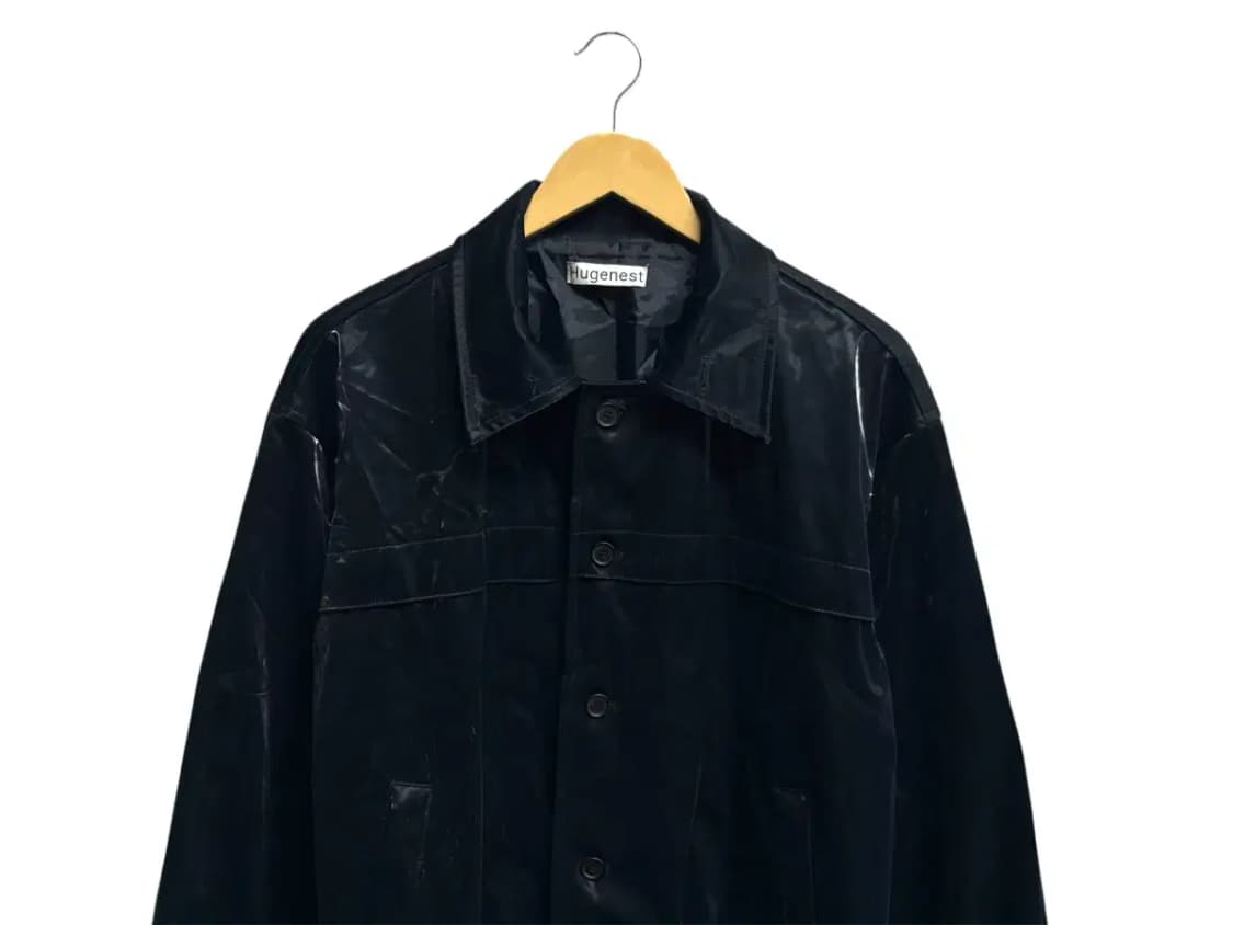 휴즈네스트 Hugenest 미니멀 유광 점퍼 L 상품이미지2