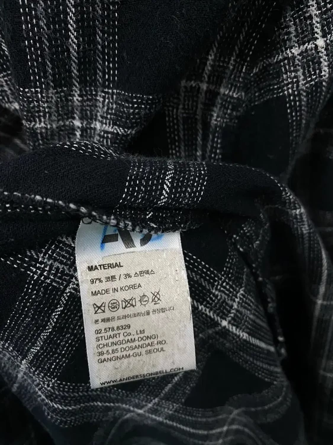 앤더슨벨 체크 플란넬 셔츠  free 상품이미지6