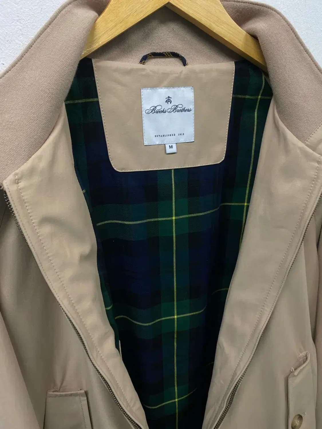 브룩스브라더스 코튼 베이지색 헤링턴 자켓 M 상품이미지3