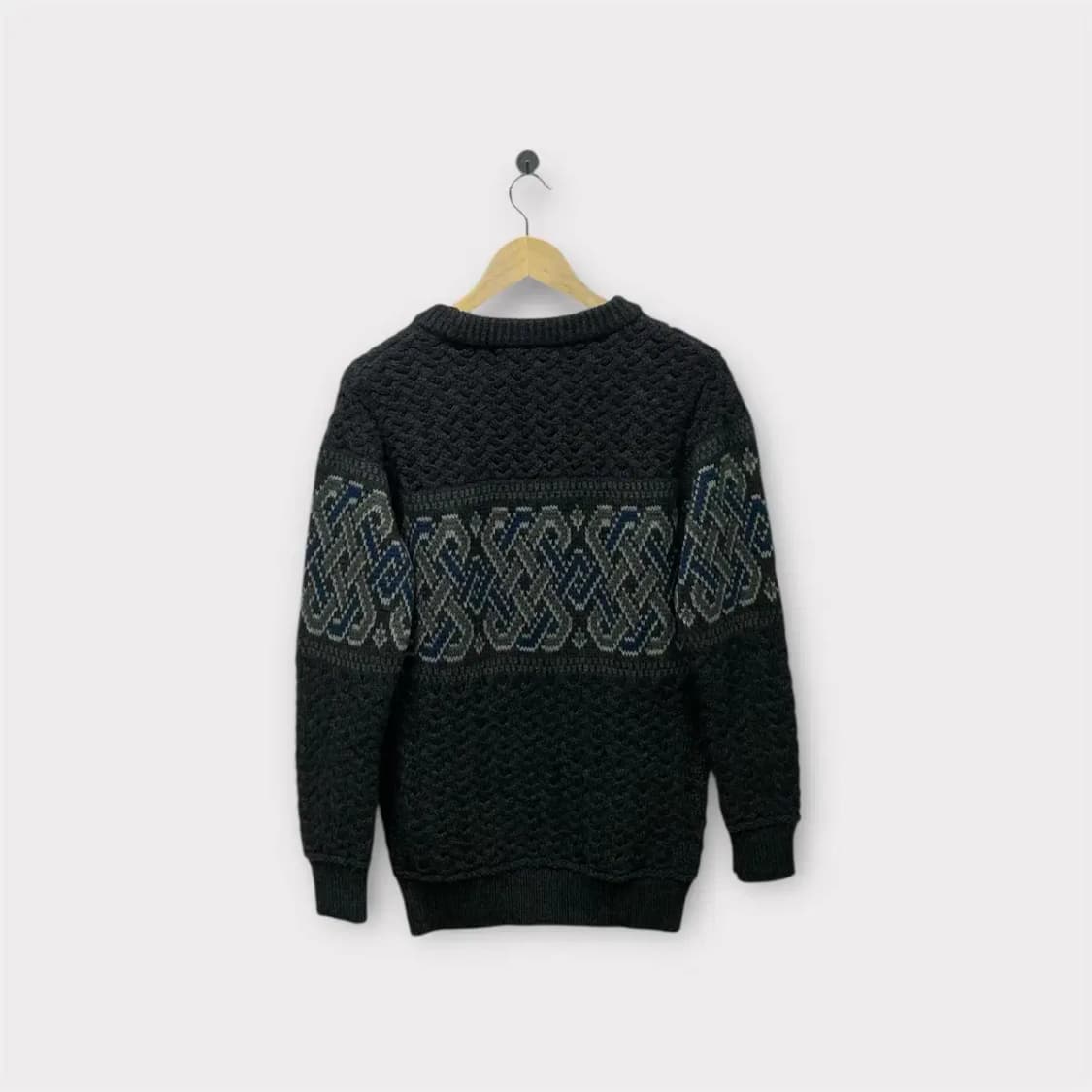 Aran  메리노 울 케이블 풀오버 빈티지 니트 S 상품이미지4