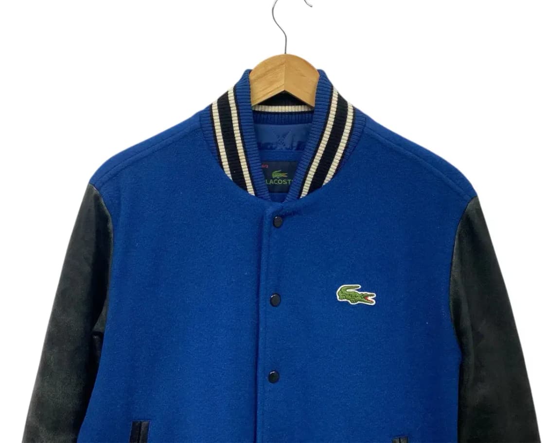 라코스테 누빔 양가죽 바시티 울 점퍼 M 상품이미지2