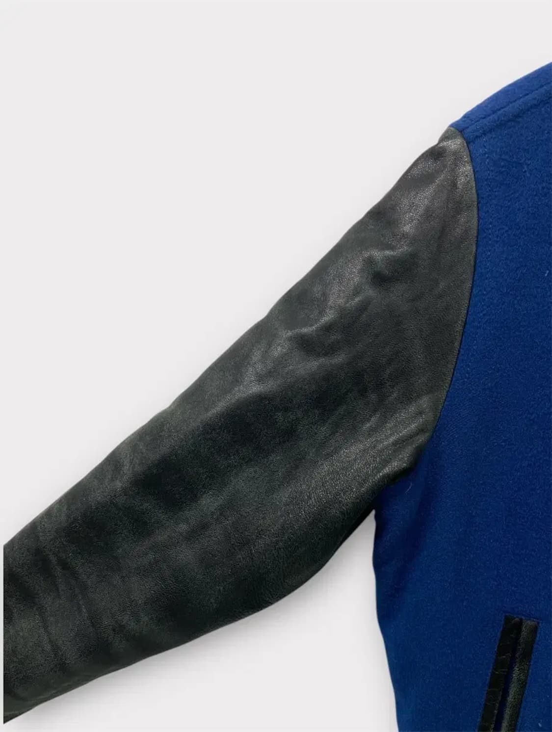 라코스테 누빔 양가죽 바시티 울 점퍼 M 상품이미지8