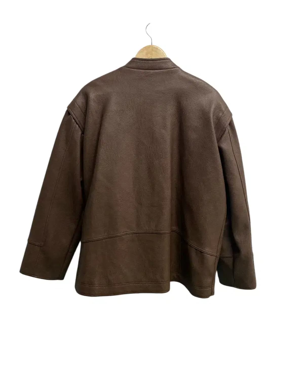 브라운 모터사이클 레더 자켓  XL 상품이미지3