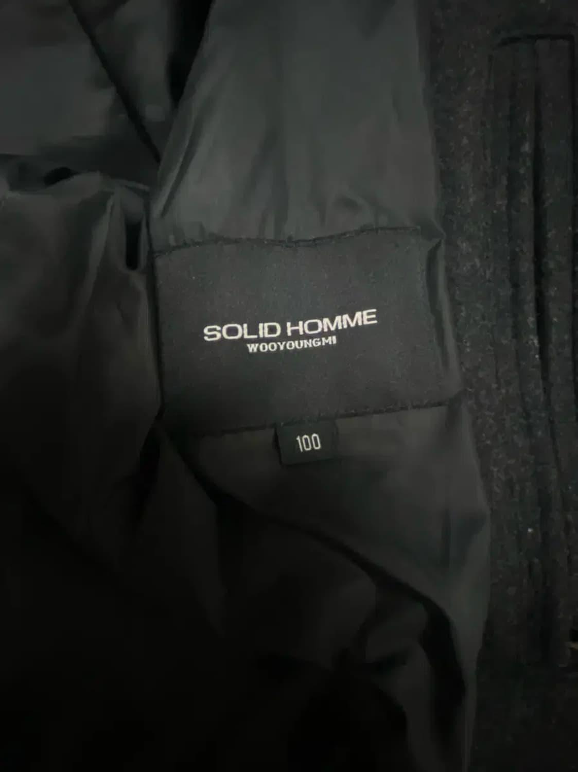 솔리드옴므 SOLID HOMME 패딩코트 M-L 상품이미지4