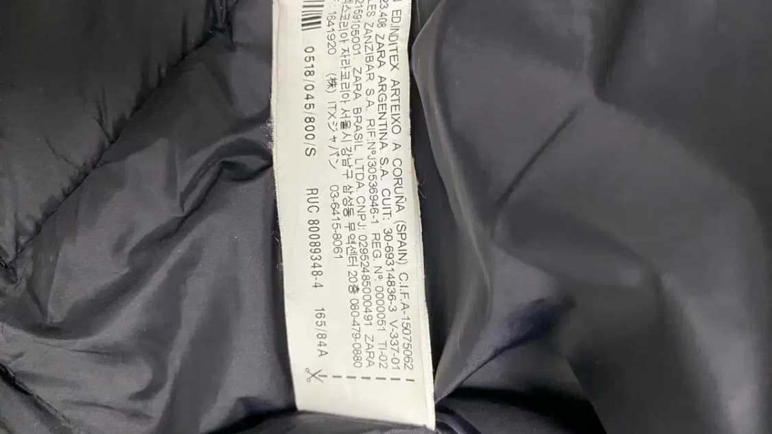 자라 Zara 스트링 퍼 블랙 롱패딩 M-L 상품이미지7