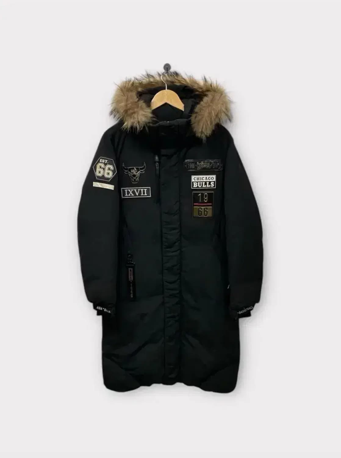 NBA 시카고 불스 블랙 롱 다운 패딩 M 상품이미지1