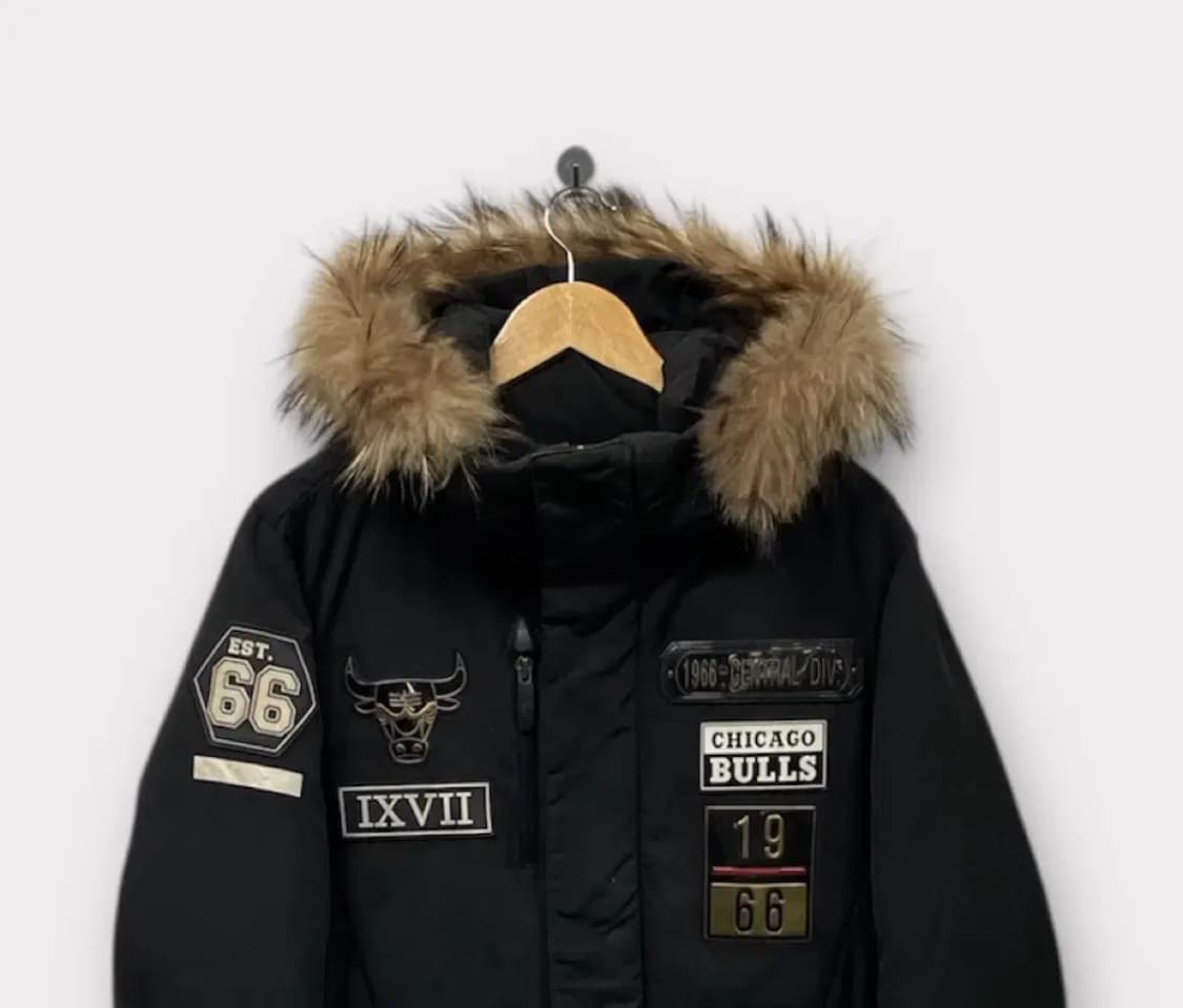 NBA 시카고 불스 블랙 롱 다운 패딩 M 상품이미지2