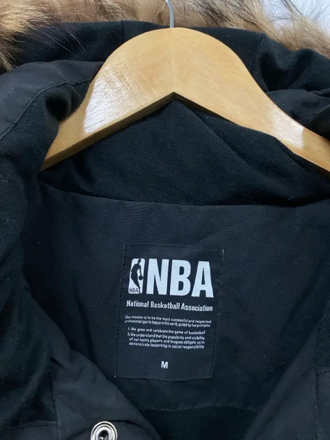 NBA 시카고 불스 블랙 롱 다운 패딩 M 상품이미지6