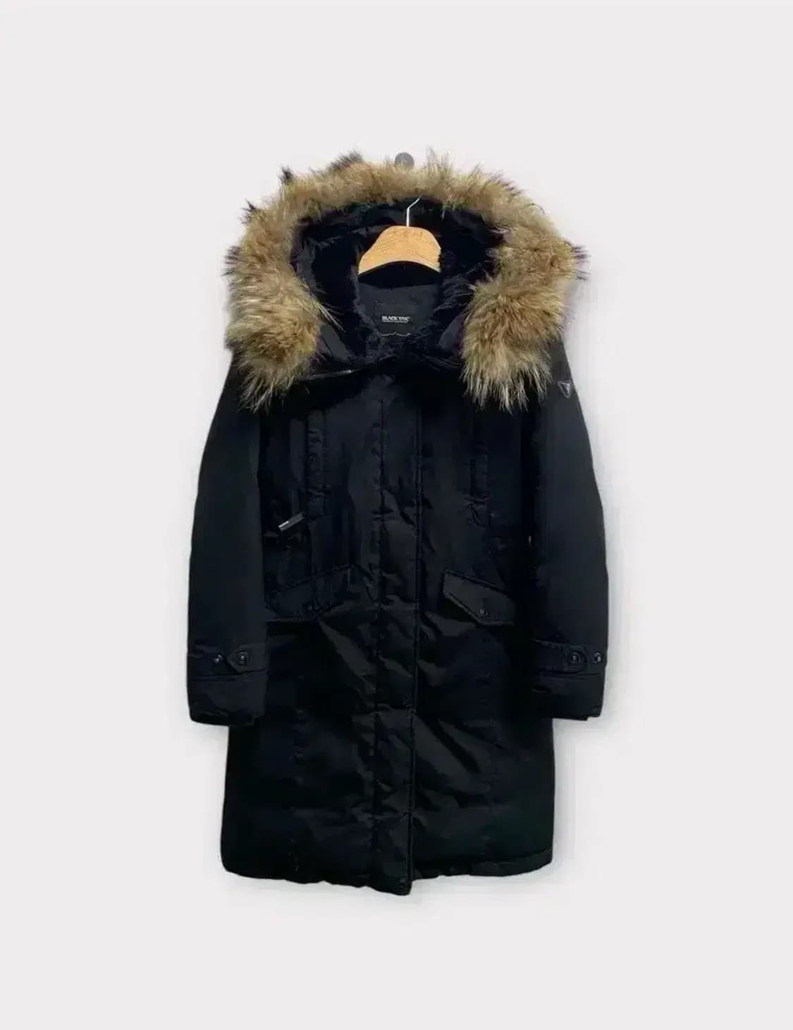 블랙야크 블랙 덕다운 라쿤털 패딩 코트 85 상품이미지1