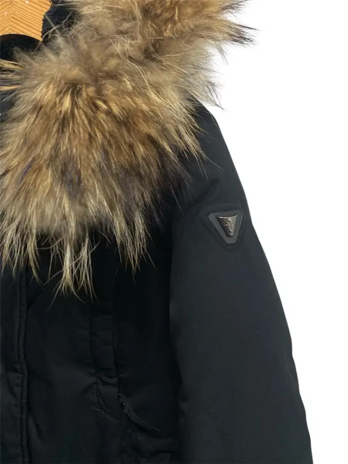 블랙야크 블랙 덕다운 라쿤털 패딩 코트 85 상품이미지3