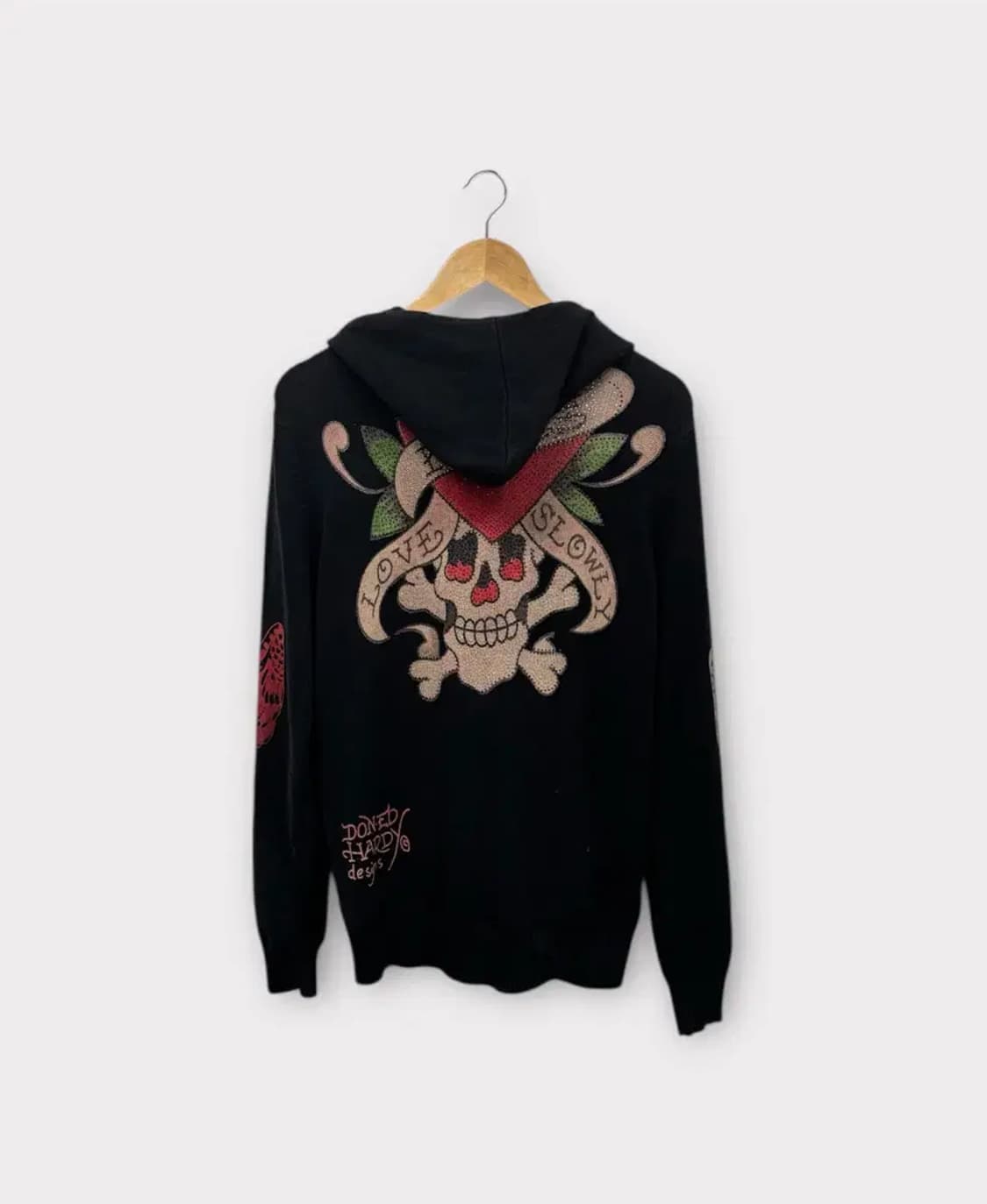 에드하디 EdHardy 후드 니트 스웻집업 S 상품이미지2