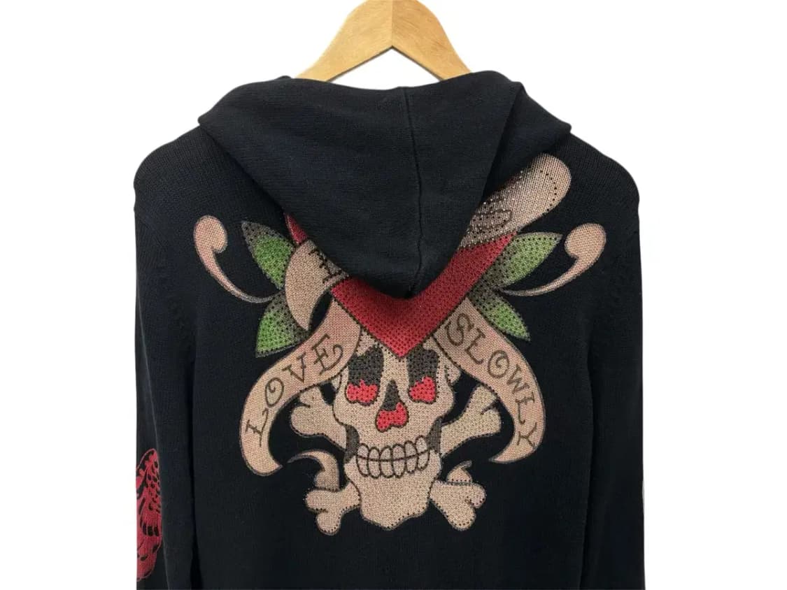 에드하디 EdHardy 후드 니트 스웻집업 S 상품이미지3