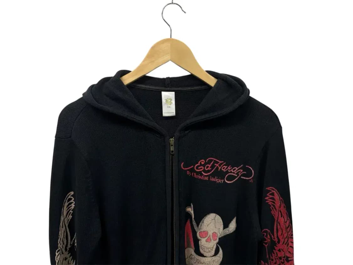 에드하디 EdHardy 후드 니트 스웻집업 S 상품이미지4