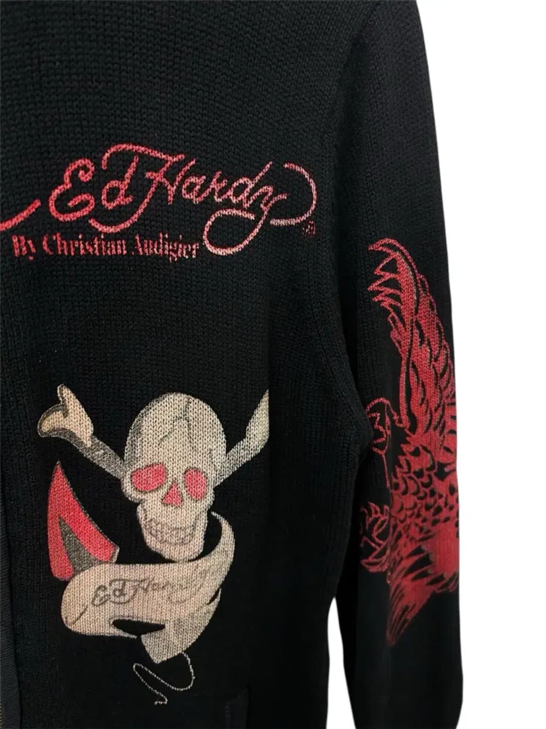 에드하디 EdHardy 후드 니트 스웻집업 S 상품이미지5